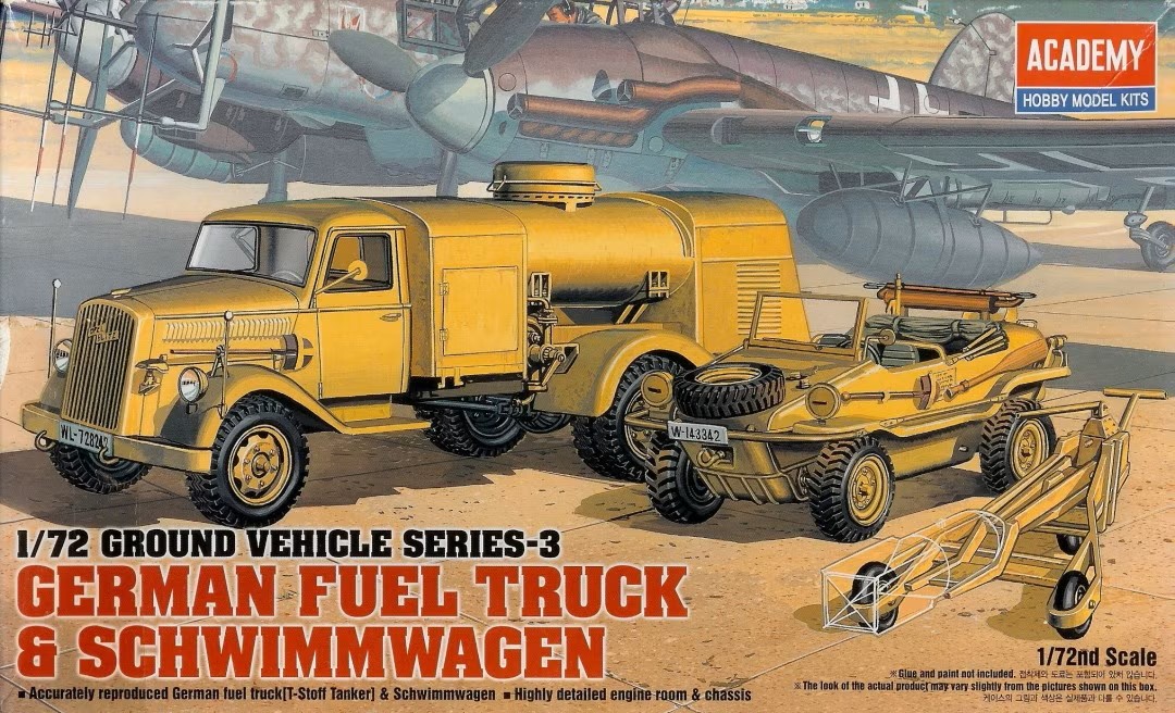 German Fuel Truc And Schwimmwagen