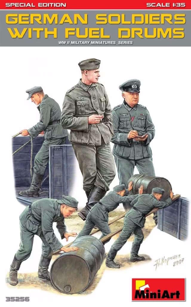 German Soldiers with Fuel Drums Special Edition