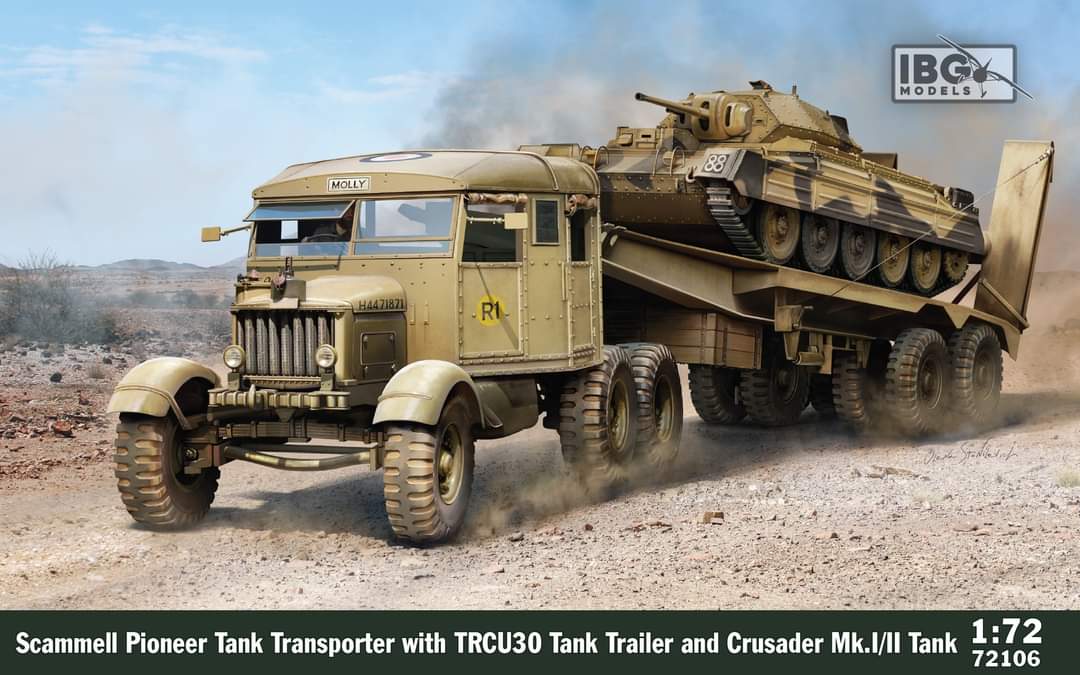 Scammell Pioneer Tank Transporter with TRCU30 Trailer and Crusader Mk.I/II